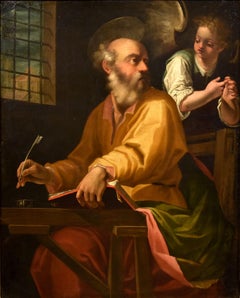 Saint Matthew Angel Procaccini Paint Oil on canvas Old master 17th Century Art