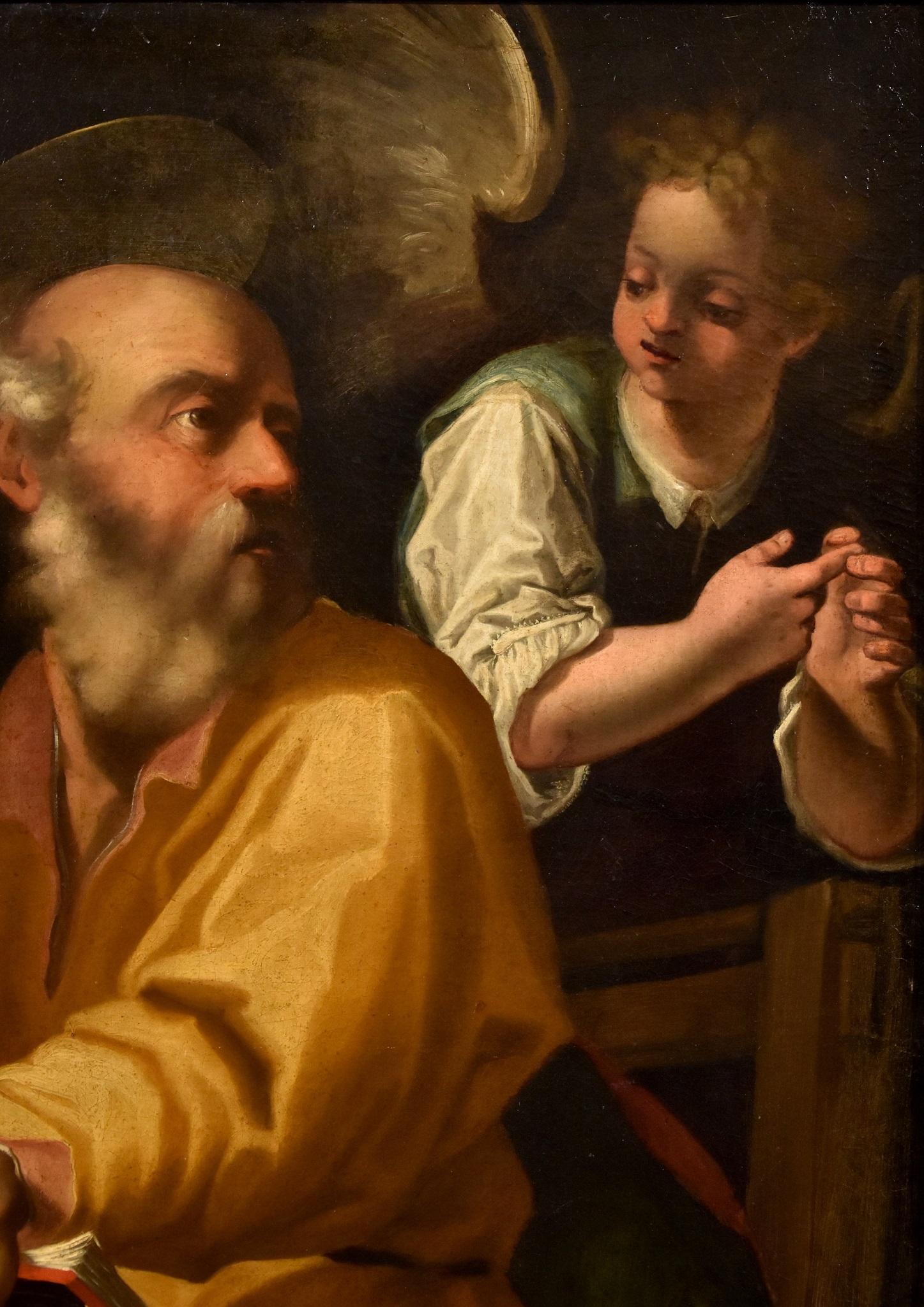 San Matteo Angelo Procaccini Dipinto Olio su tela Vecchio maestro Arte del 17° secolo 1