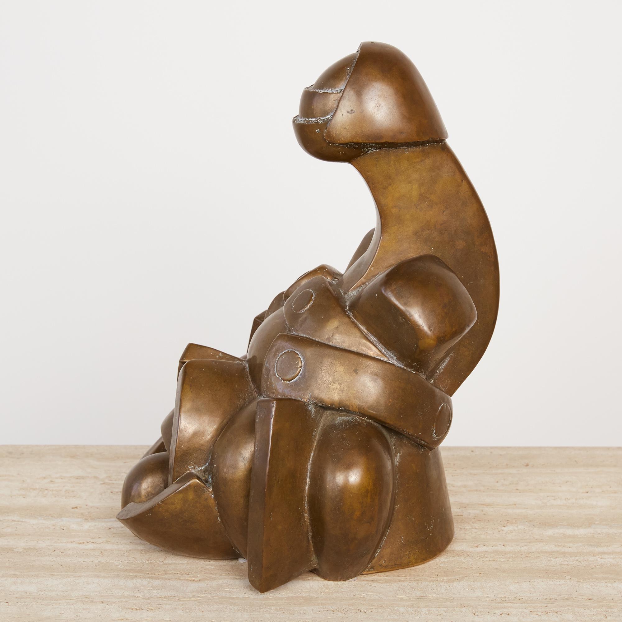 Mid-Century moderno Scultura astratta in bronzo di Camilo Otero in vendita