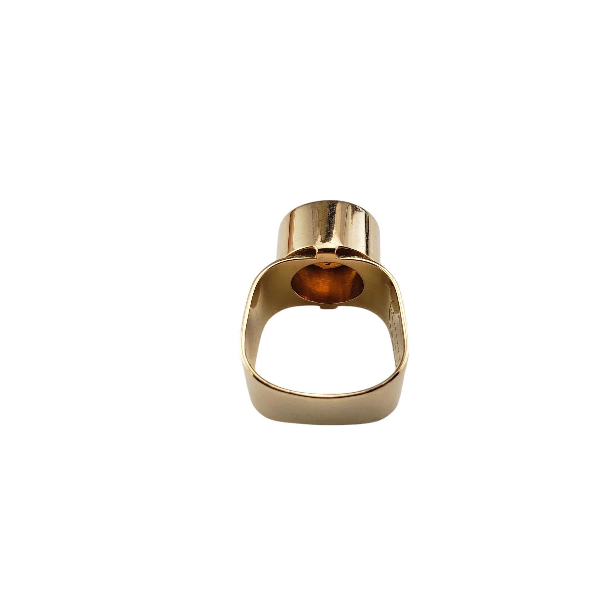 Caminada 18 Karat Yellow Gold and Citrine Ring Size 7 #19045 In Good Condition For Sale In Washington Depot, CT