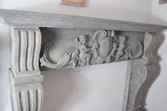 Renaissance carved volcanic stone fireplace -made in Italy