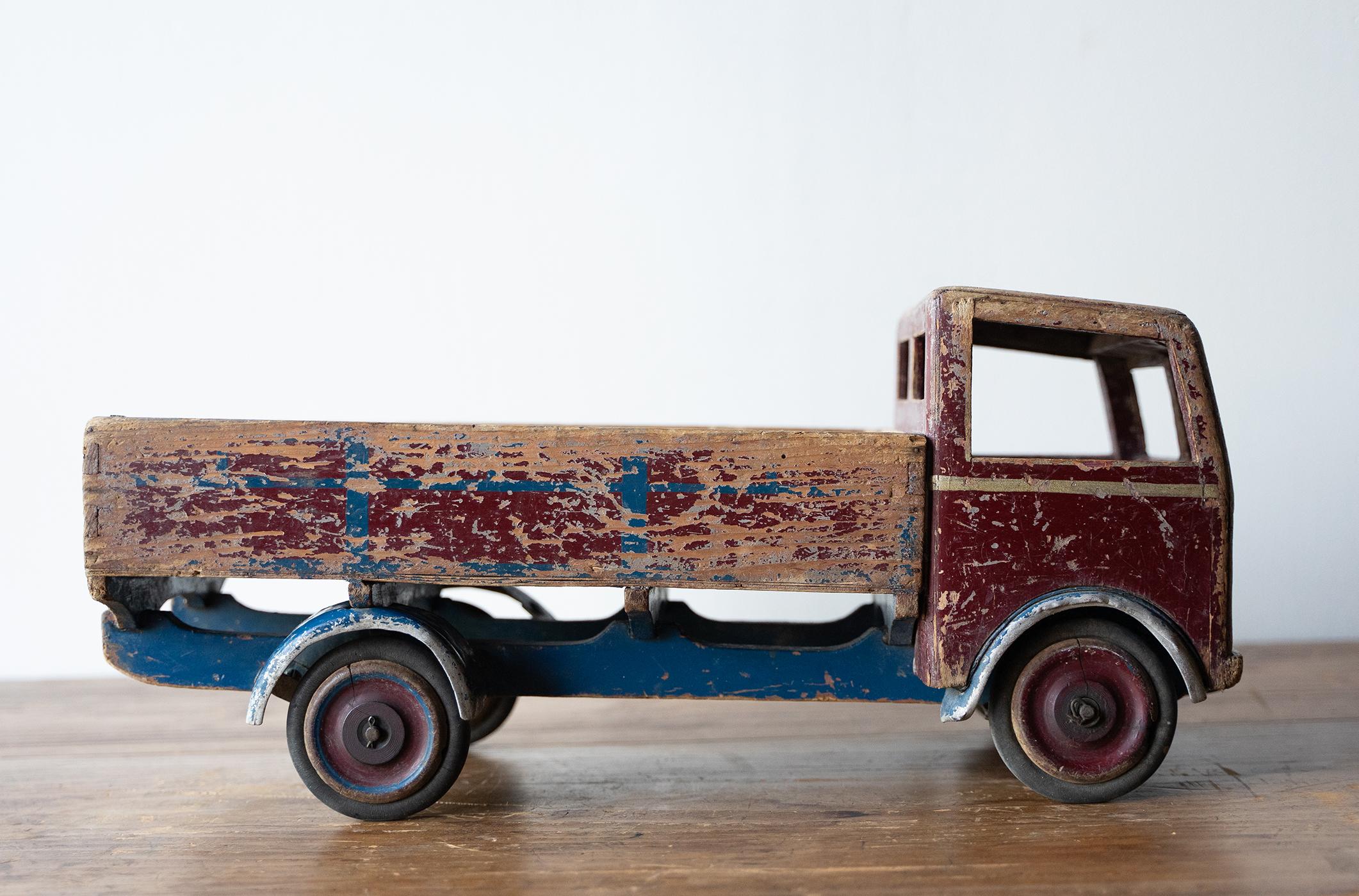 Painted Vintage Toy Truck 20th Century For Sale