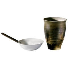 Camissa Pouring Vessel in Porcelain by Amelia Jacobs