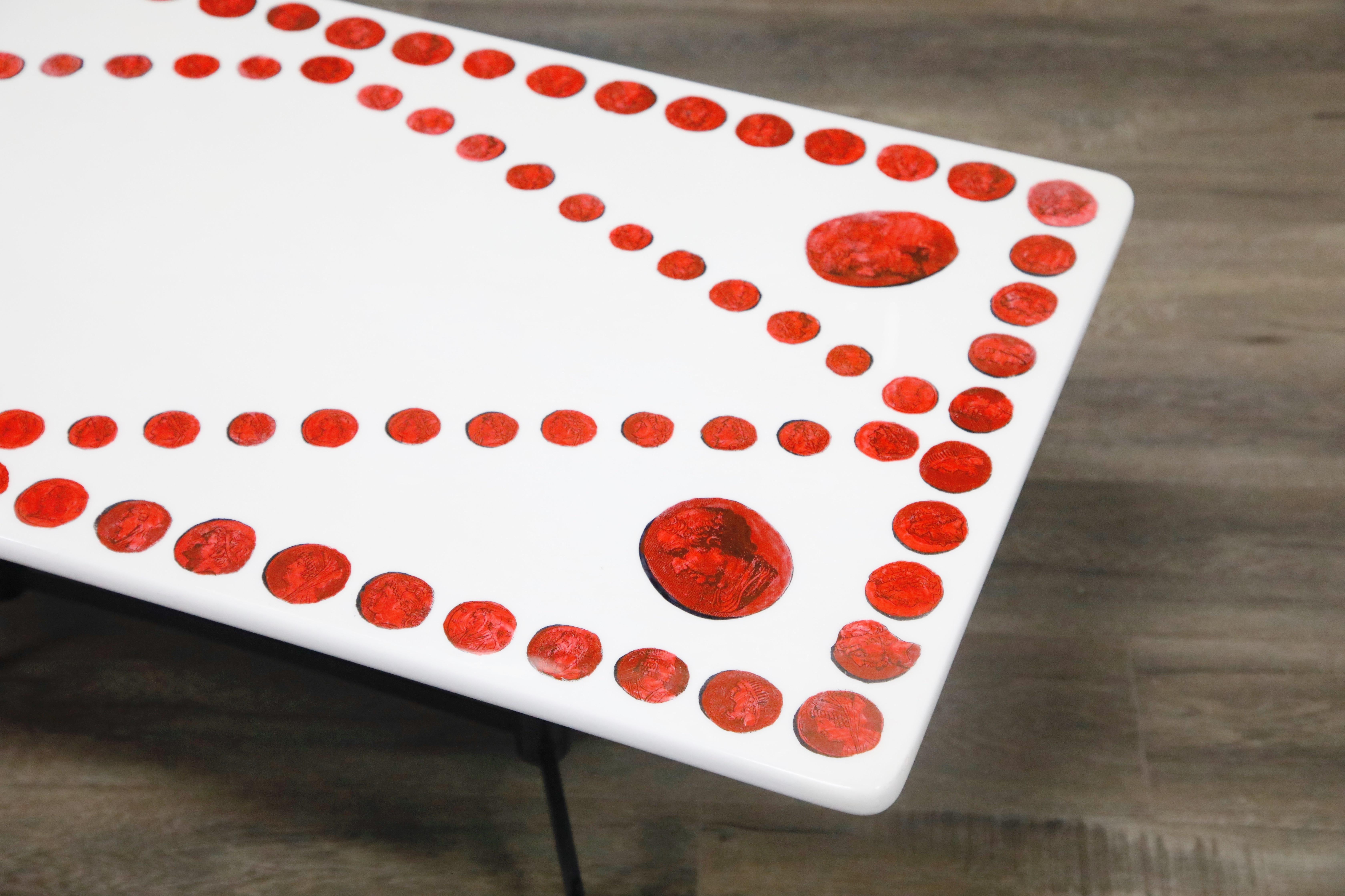 'Cammei' Coffee Table by Piero Fornasetti, c. 1960s Italy, Signed  5