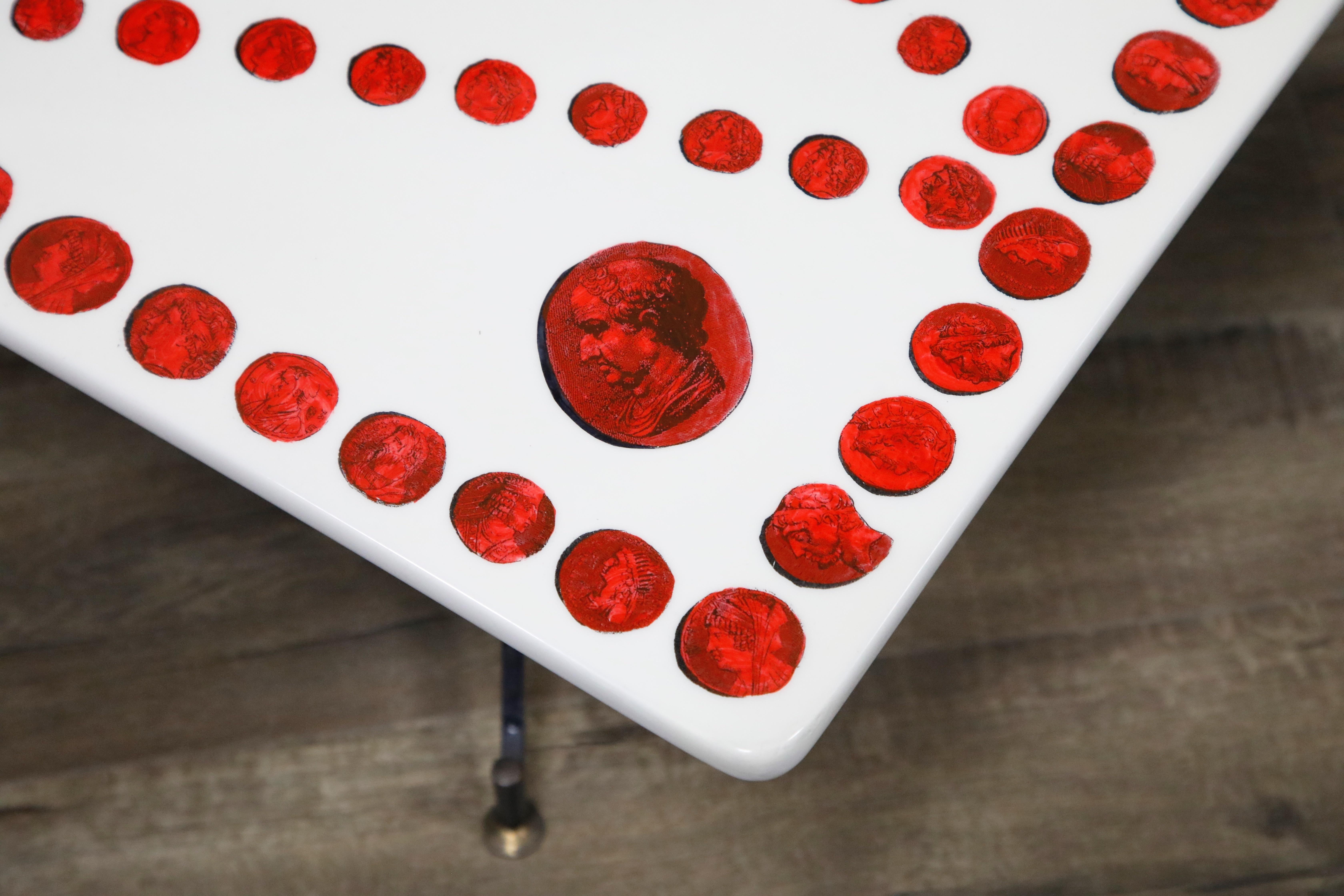 'Cammei' Coffee Table by Piero Fornasetti, c. 1960s Italy, Signed  8