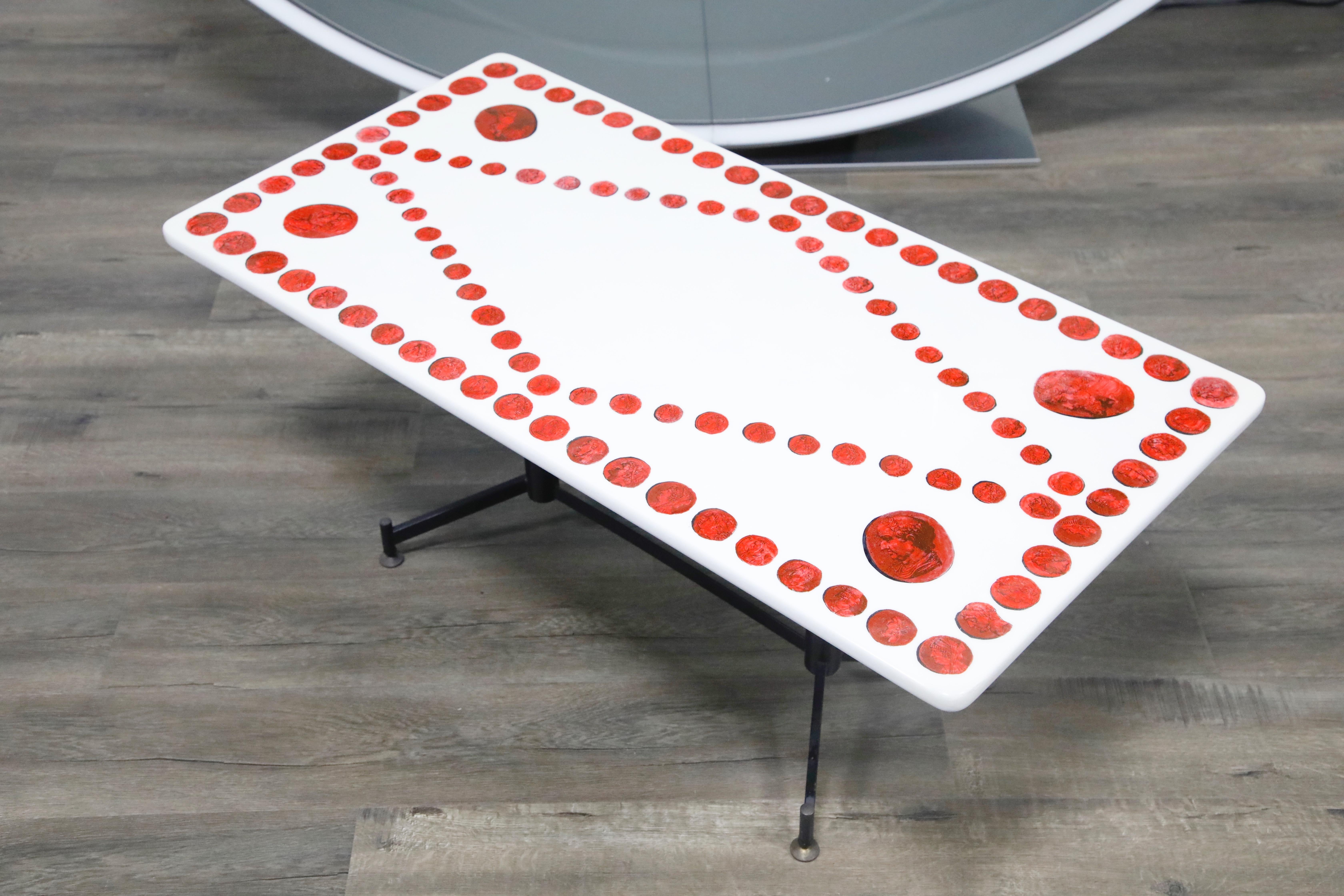 'Cammei' Coffee Table by Piero Fornasetti, c. 1960s Italy, Signed  1