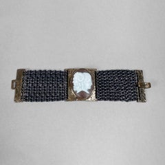 Cammeo Giano Chain Bracelet in Silver and Bronze by Lo Studiolo Genève