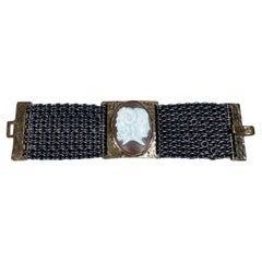 Cammeo Giano Chain Bracelet in Silver and Bronze by Lo Studiolo Genève