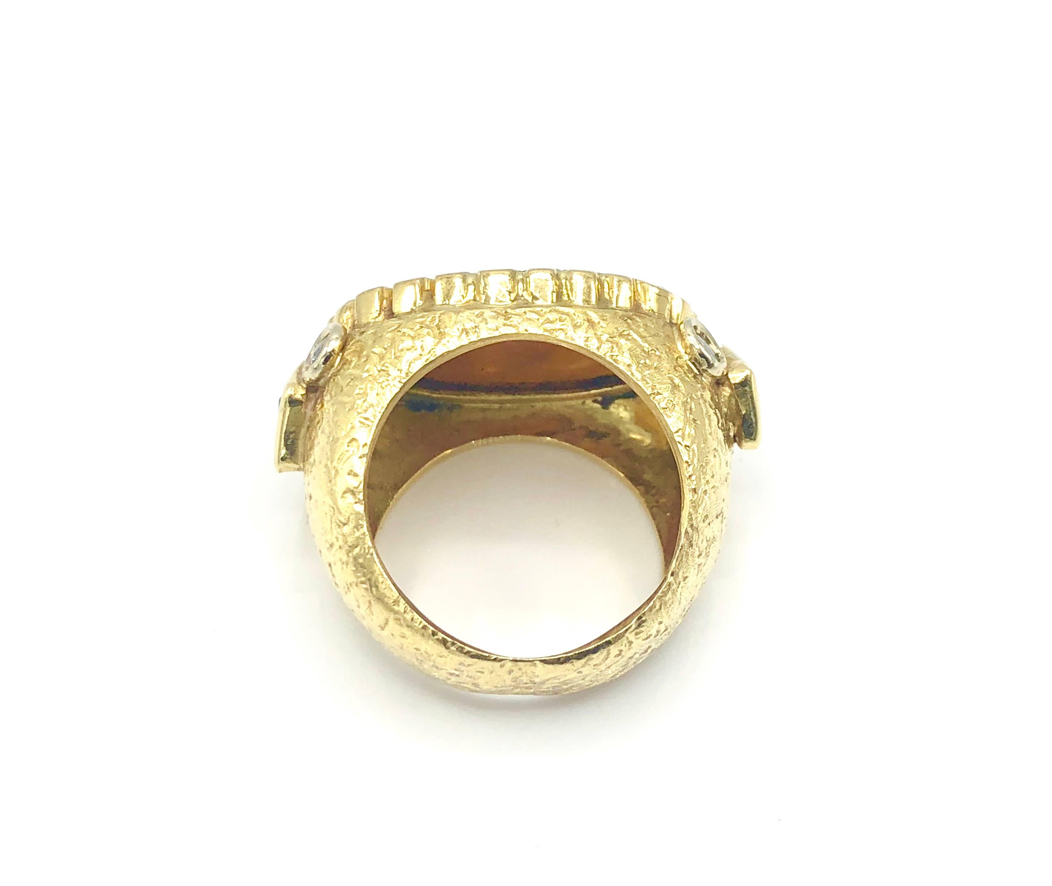 Cammeo Gold Ring In New Condition For Sale In Principaute De Monaco, MC