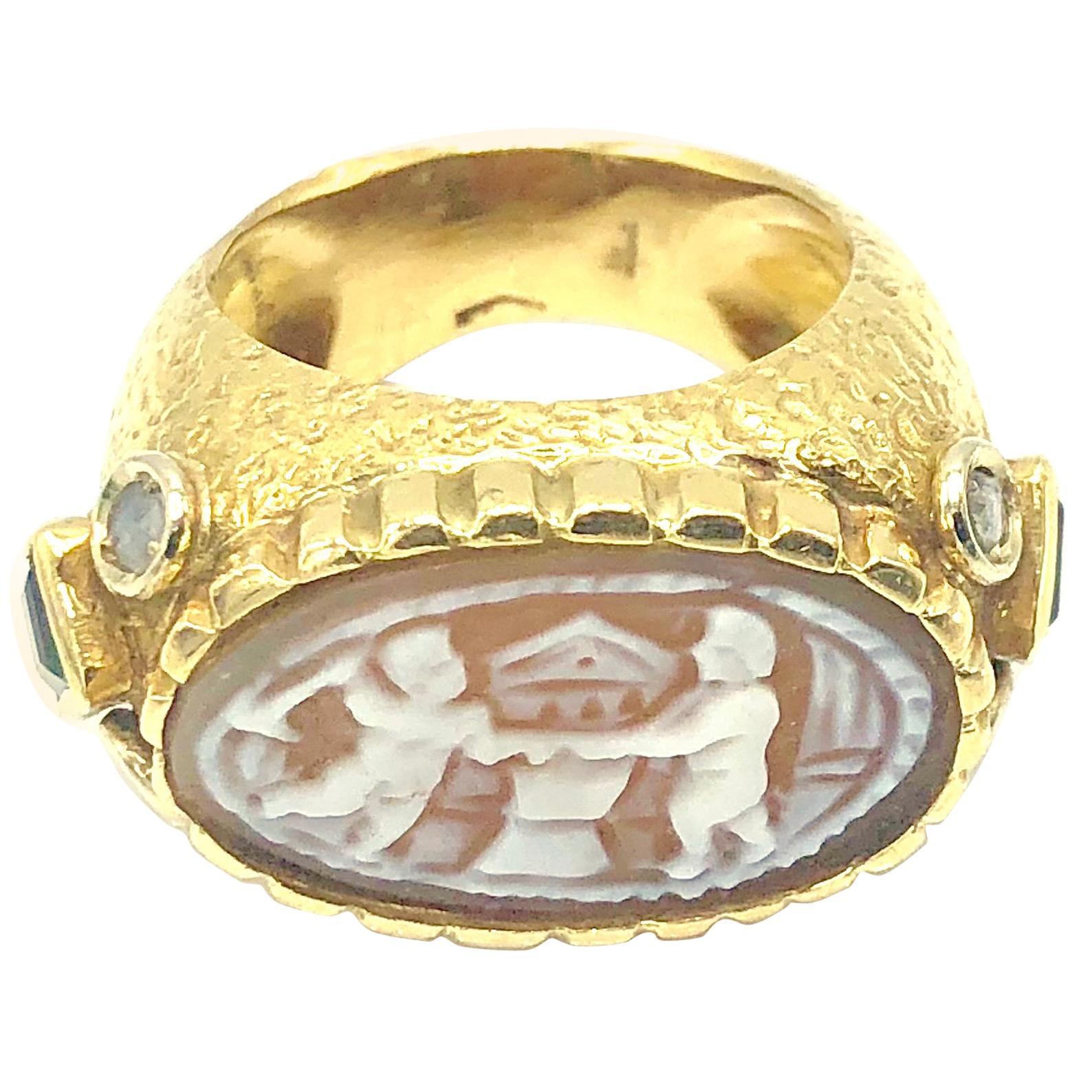 Cammeo Gold Ring For Sale