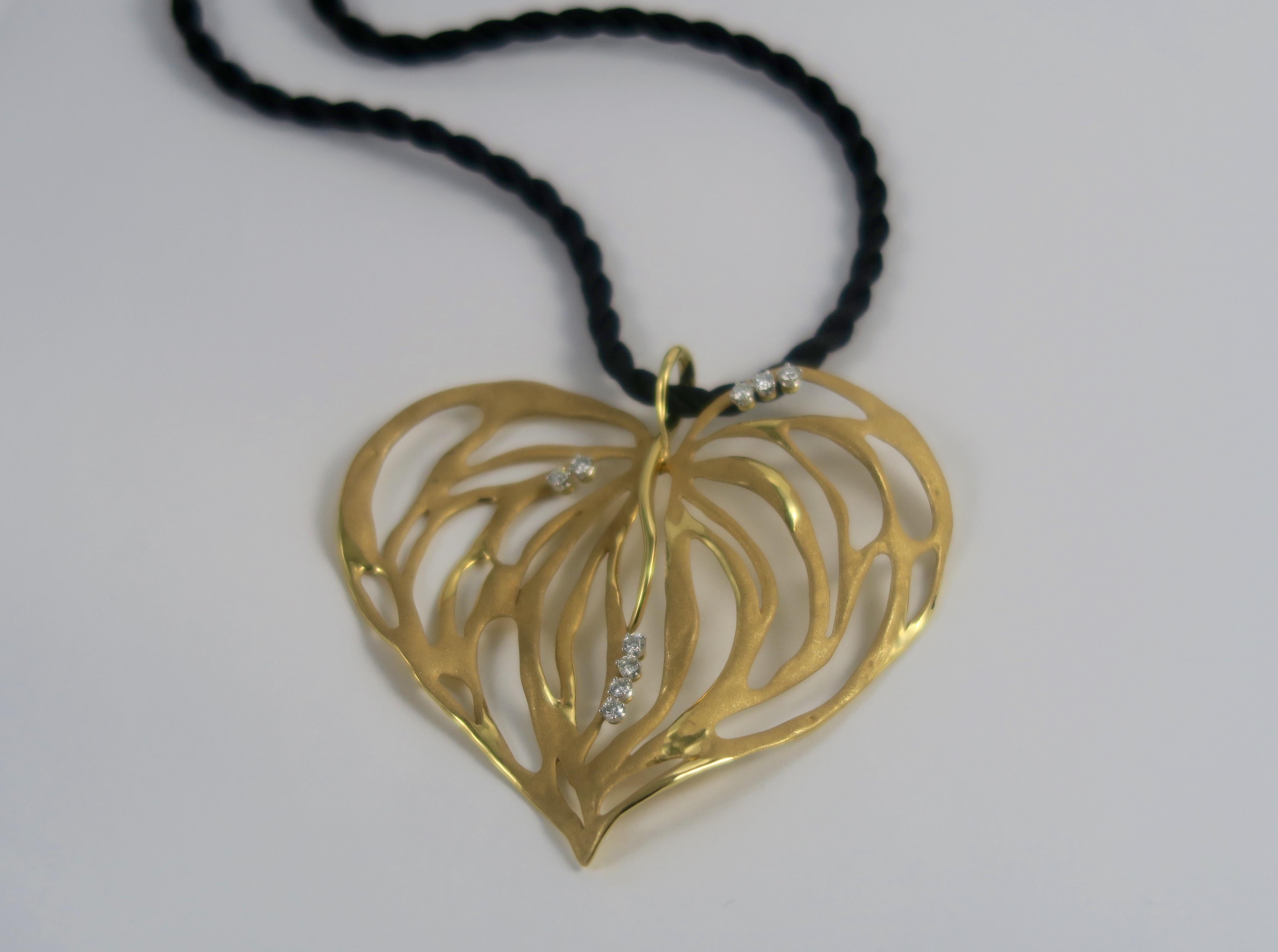 Women's Cammilli Rose Gold Diamond Pendant Necklace For Sale