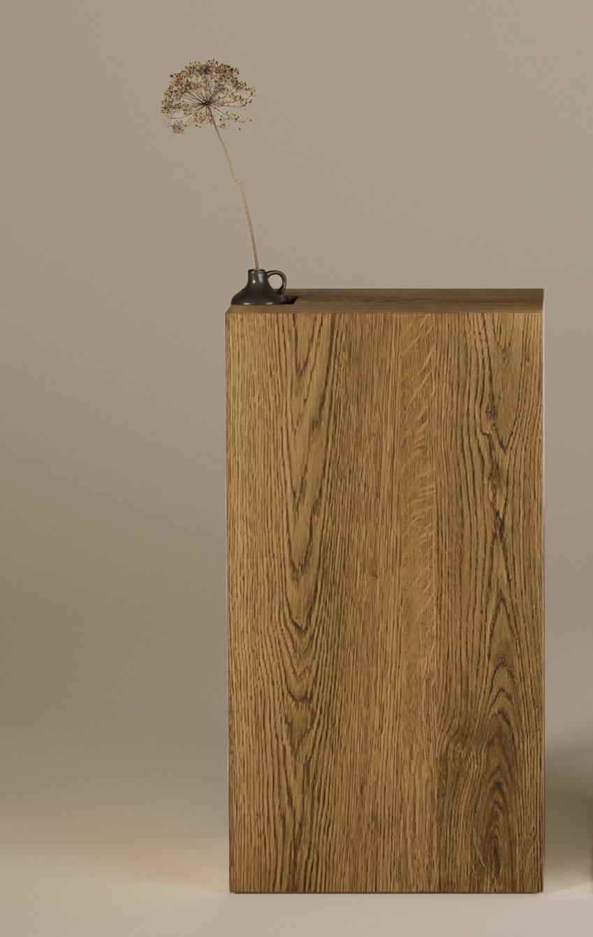 Camo Wooden Console Table by Un’common
Designed by Małgorzata Korycka.
Dimensions: D 28 x W 50 x H 85 cm.
Materials: Oak.

Available in different oak finishes: raw, smoky, dark, and graphite. Also available in marble. Please contact us.

CAMO is a
