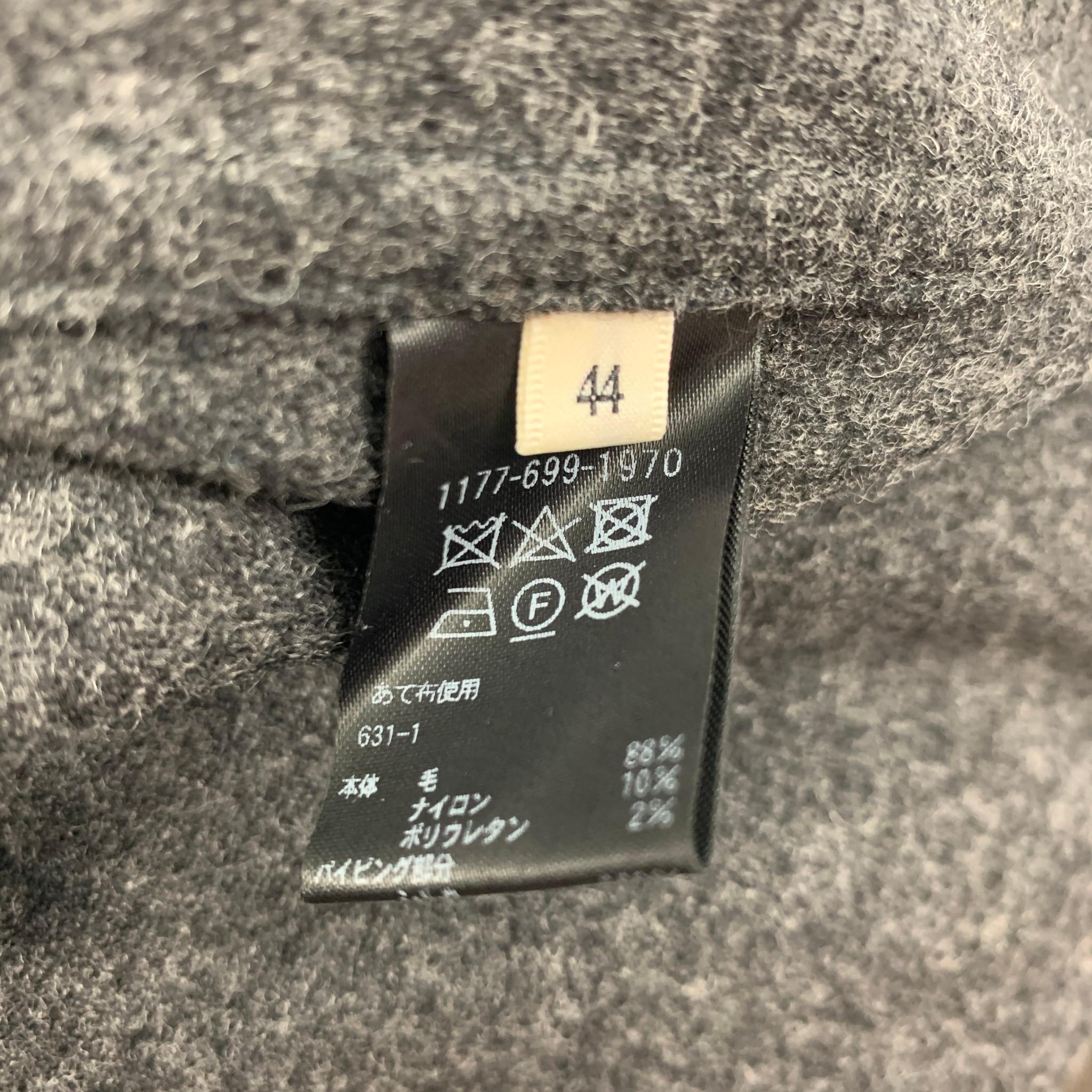 Black CAMOSHITA by UNITED ARROWS Size 34 Grey Heather Shawl Collar Sport Coat