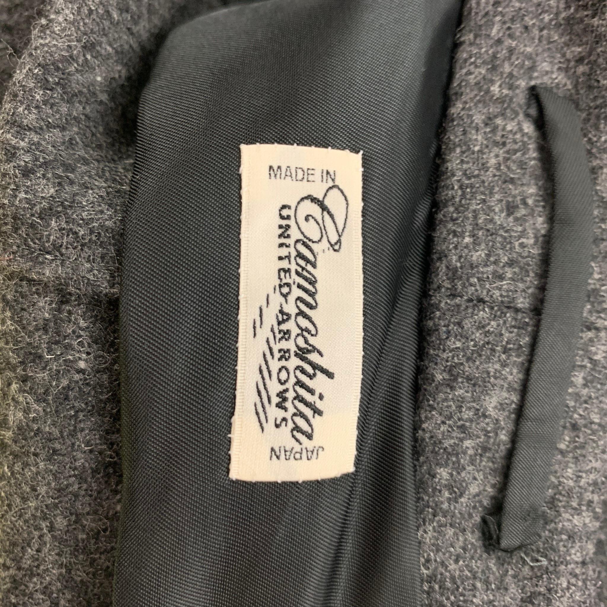 Men's CAMOSHITA by UNITED ARROWS Size 34 Grey Heather Shawl Collar Sport Coat