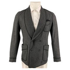 CAMOSHITA by UNITED ARROWS Size 34 Grey Heather Shawl Collar Sport Coat