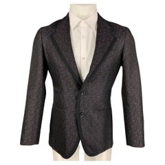 CAMOSHITA for UNITED ARROWS Size 42 Brown Navy Gold Paisley Jacquard Sport Coat