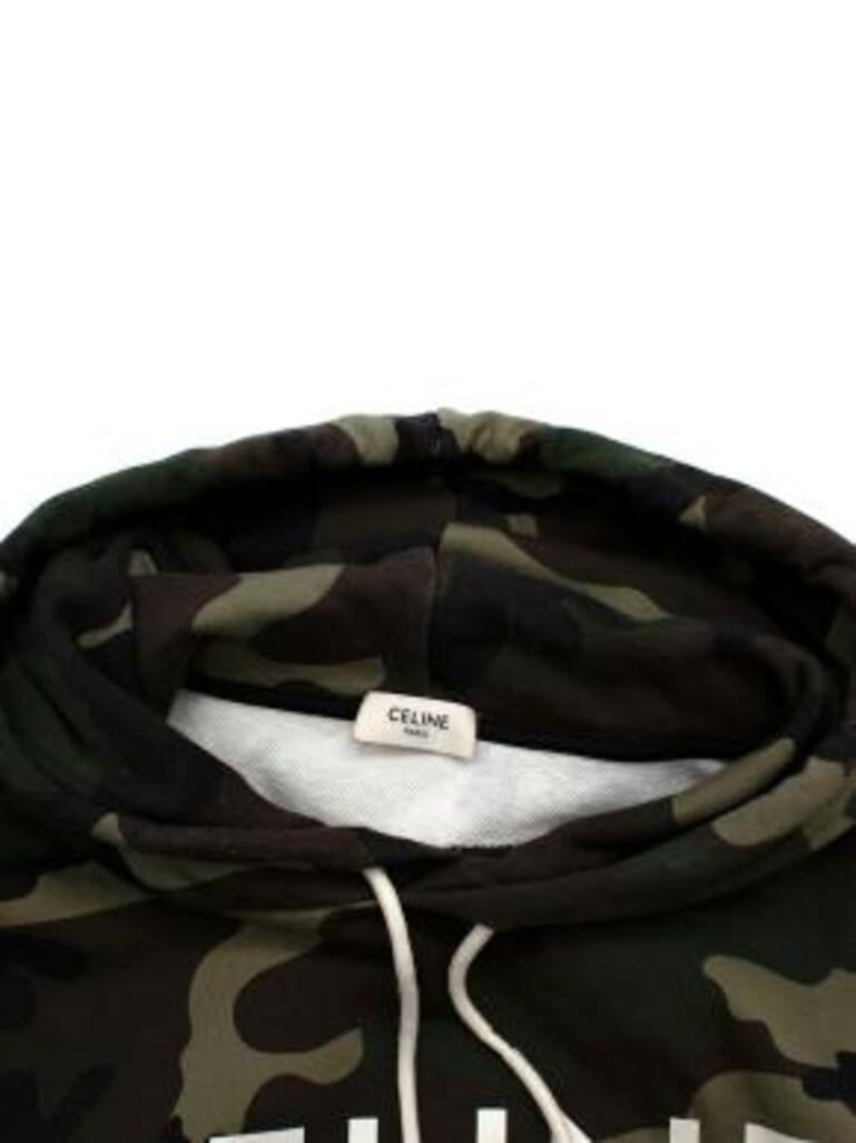 Camouflage Print Cotton Logo Hoodie For Sale 1