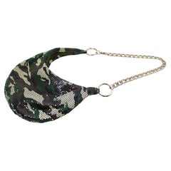 Camouflage Print Metal Mesh Handbag circa Y2K