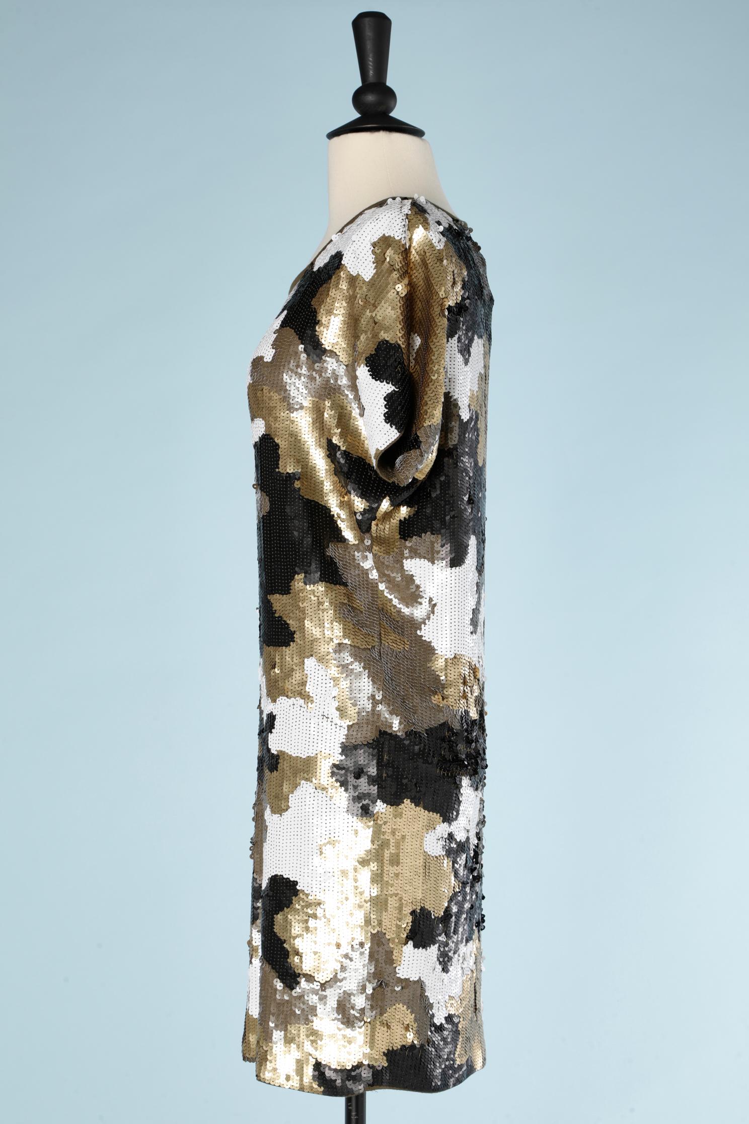 Paillettenkleid in Camouflage-Optik Michael Michael Kors  im Zustand „Gut“ im Angebot in Saint-Ouen-Sur-Seine, FR