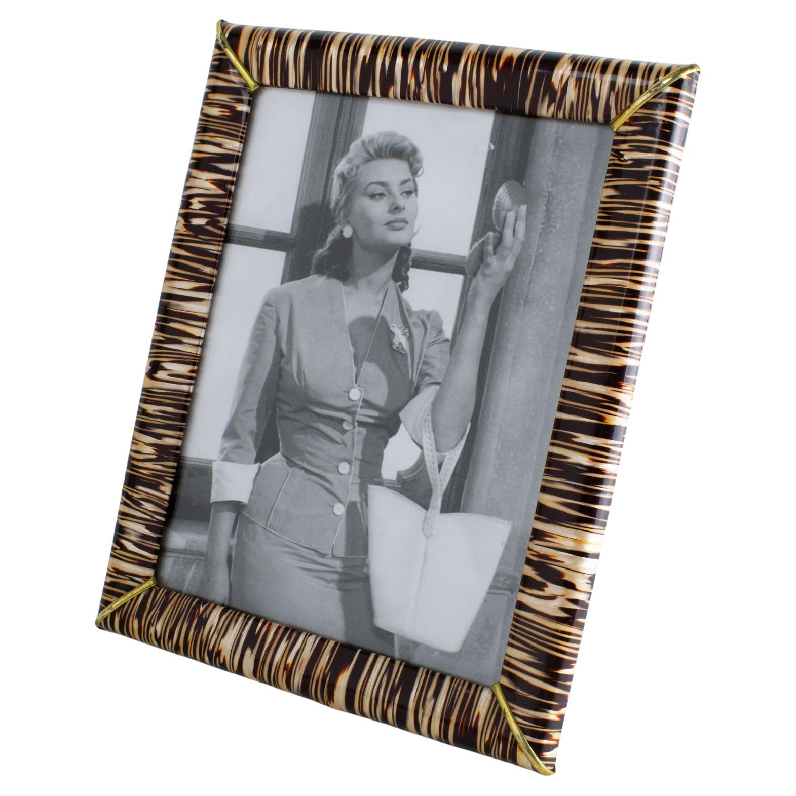 Camouflage Vinyl Rhodoid Bilderrahmen, Italien um 1960 im Angebot