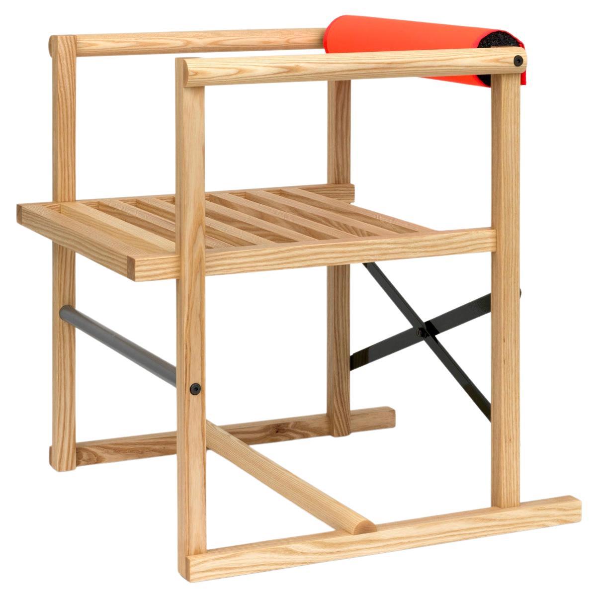 Camp Chair, Modern Handmade Solid Wood Side Chair