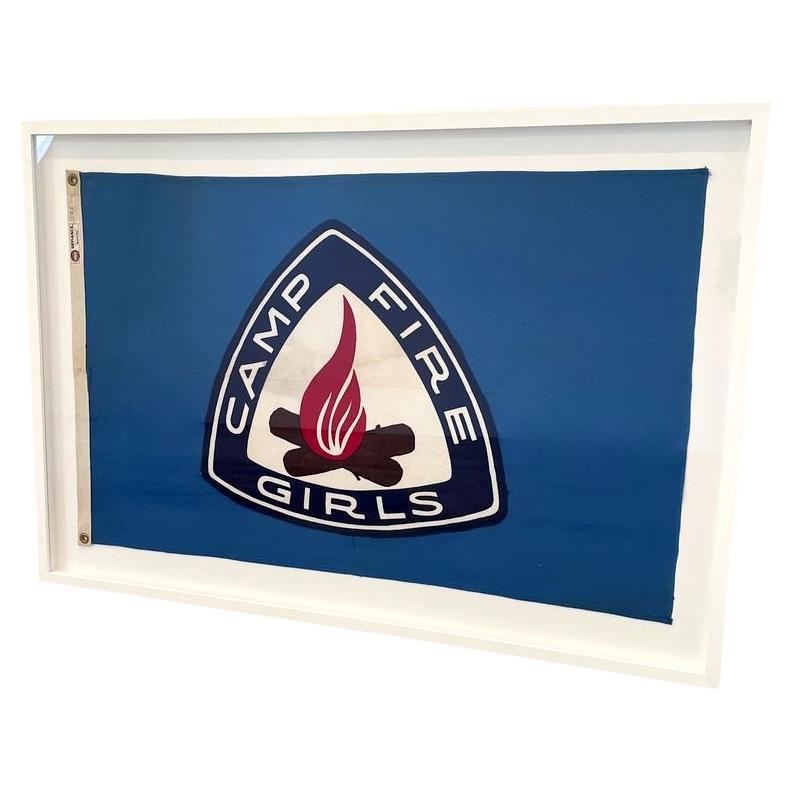 'Camp Fire Girls' Cotton Flag, 1950s USA For Sale