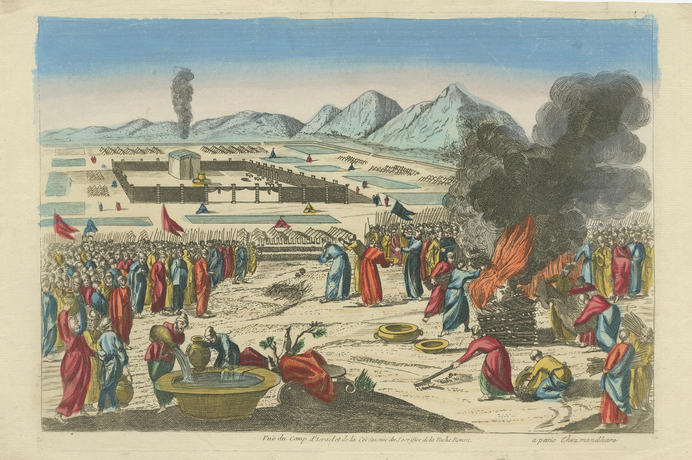 Camp of Israel and the Sacrifice of the Red Heifer – Optical View, ca.1770