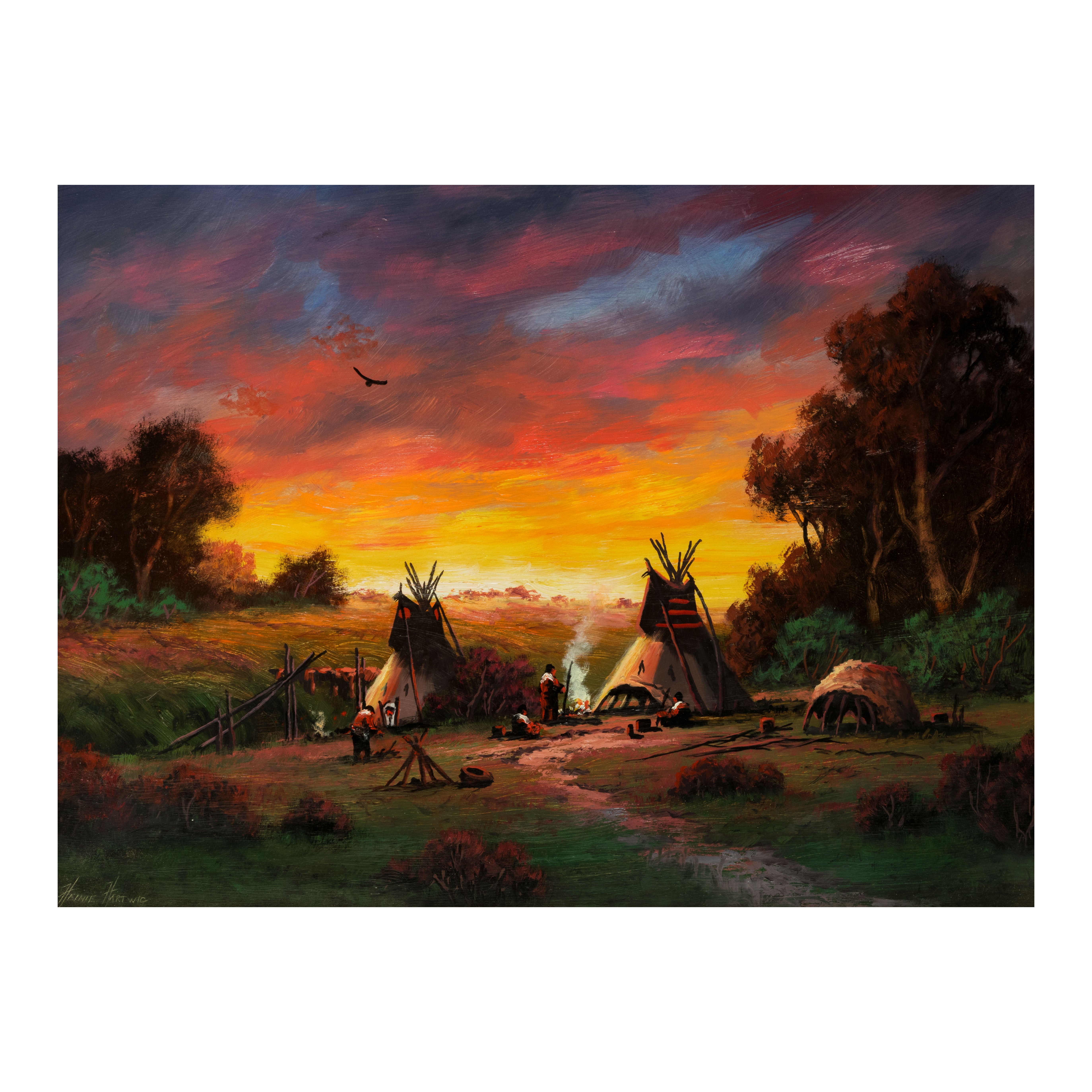 « Camp Shores » - Peinture originale de Heinie Hartwig en vente