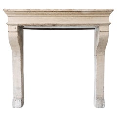 Used fireplace of French limestone