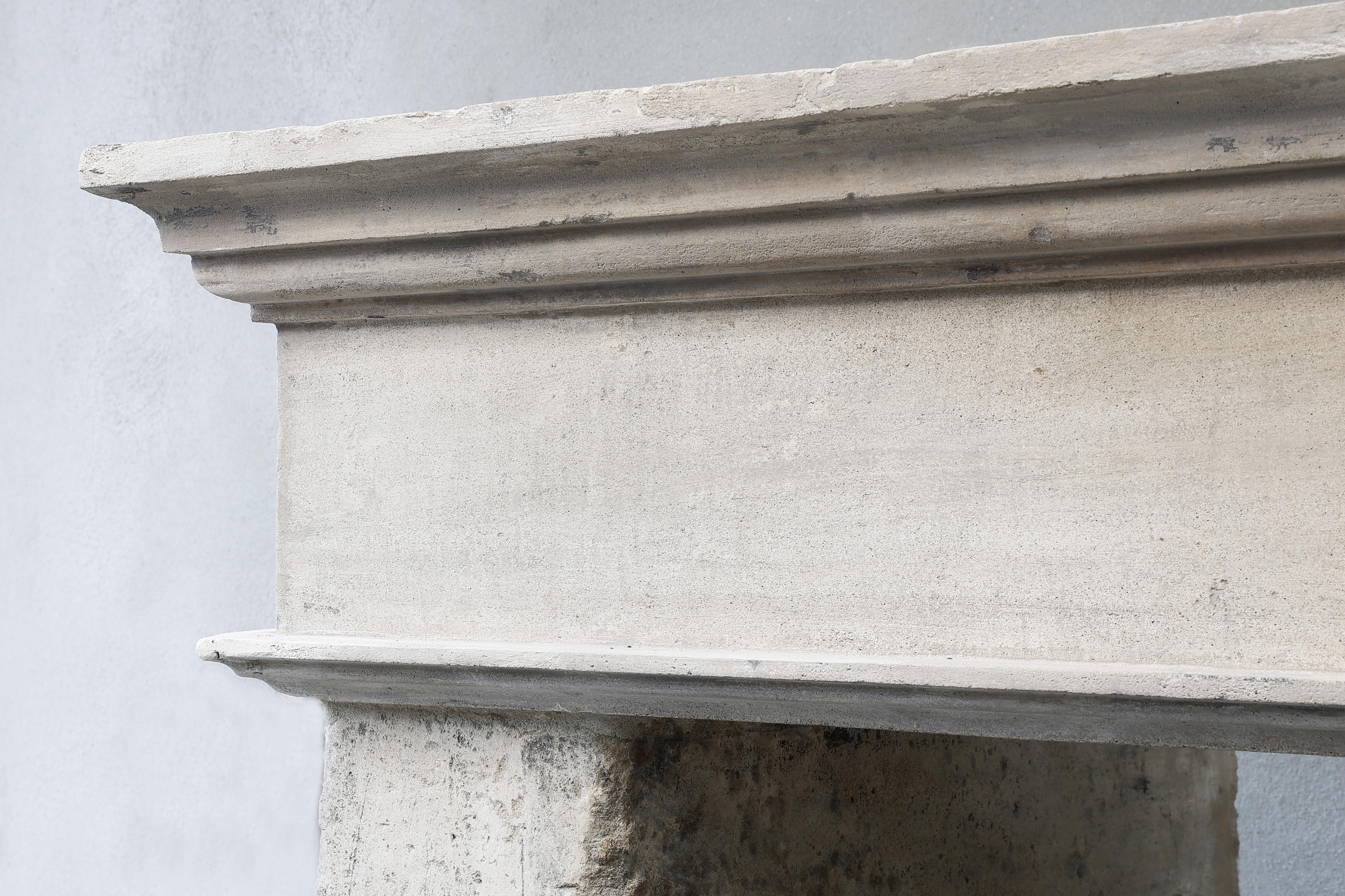 Campagnarde Style Mantel from the 19th Century of French Limestone 2