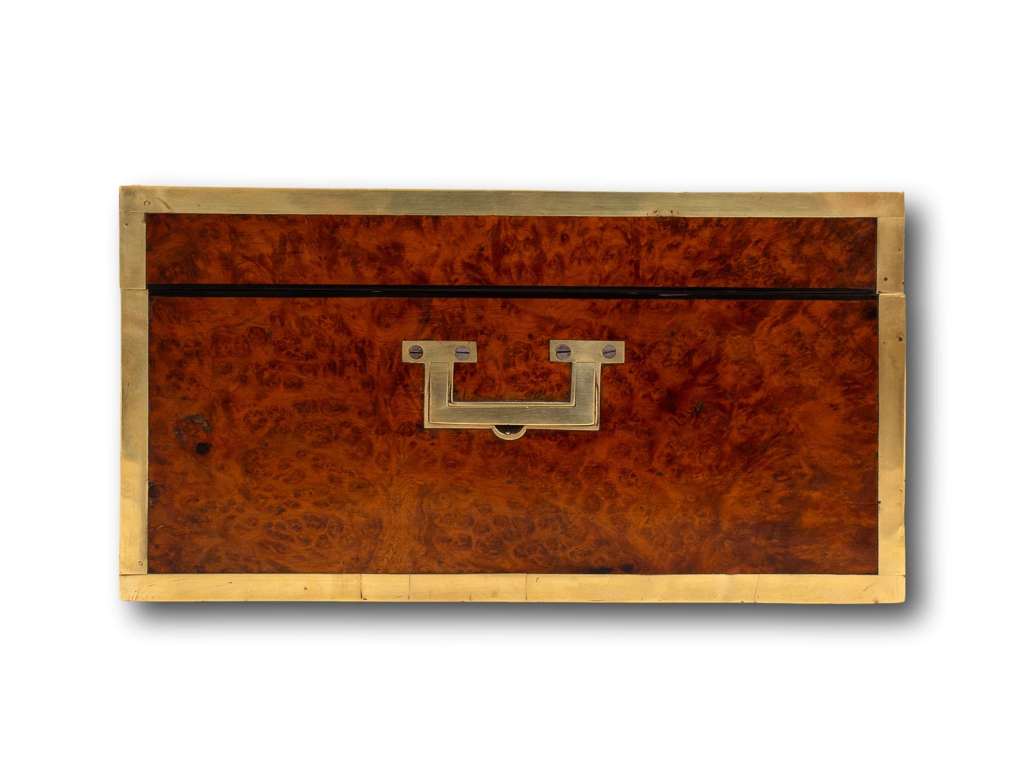 Campaign Anglo-Indian Amboyna Jewelry Box For Sale 4