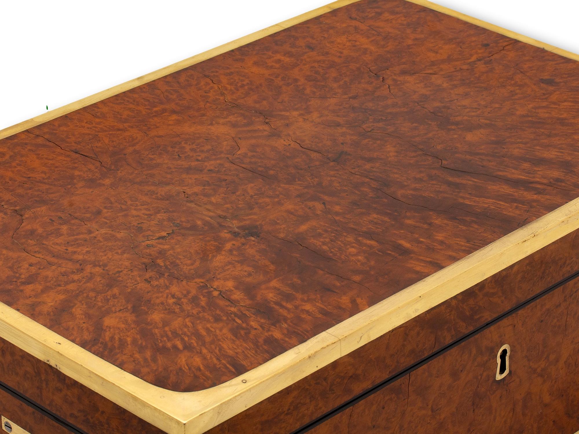Campaign Anglo-Indian Amboyna Jewelry Box For Sale 5