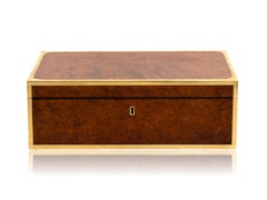 Campaign Anglo-Indian Amboyna Jewelry Box