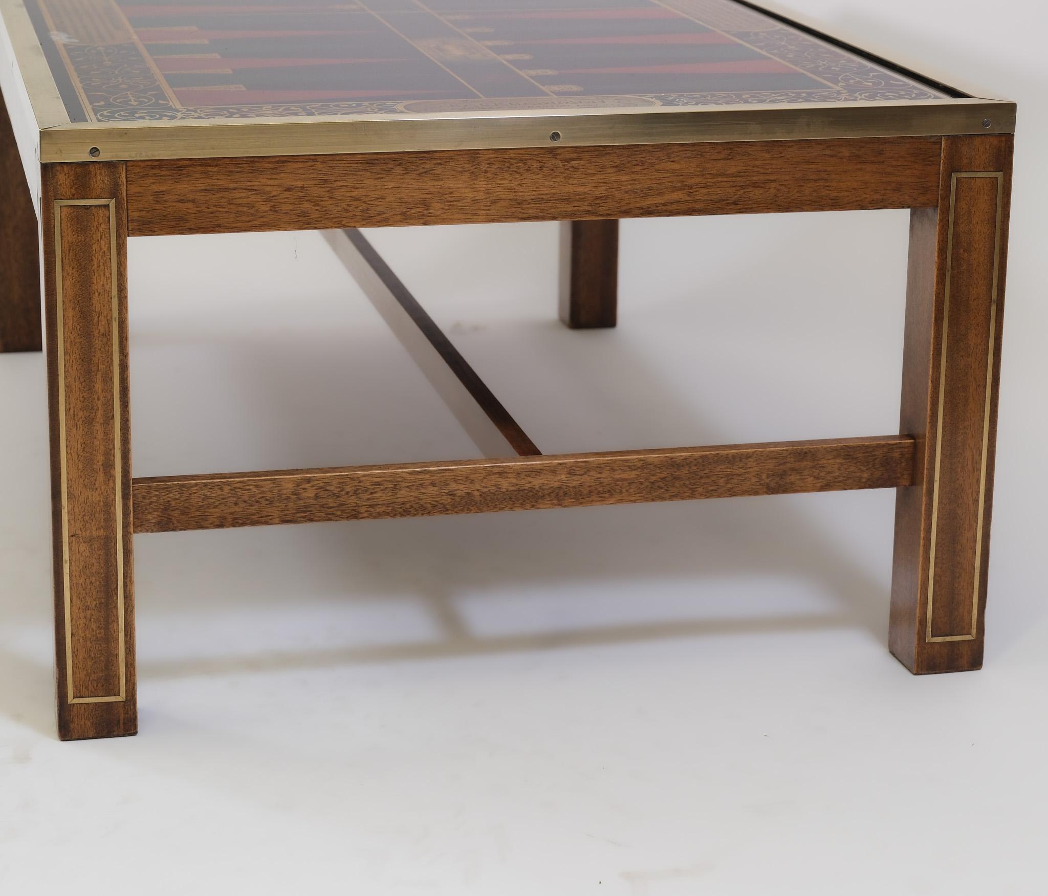 Campaign Antique Style Backgammon Board Coffee Table London 1950-60's 5