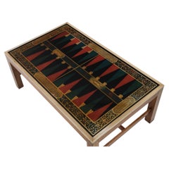 Campaign Antique Style Backgammon Board Coffee Table London 1950-60's