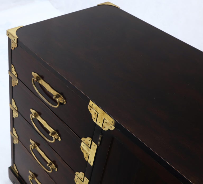 Campaign Brass Hardware Bachelor Chest Chest Of Drawers with Two Doors