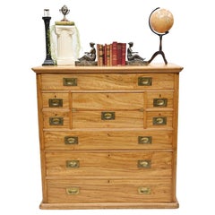 Campaign Chest Desk Secretary Camphor Wood Antique