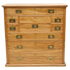 Campaign Chest Desk Secretary Camphor Wood Antique