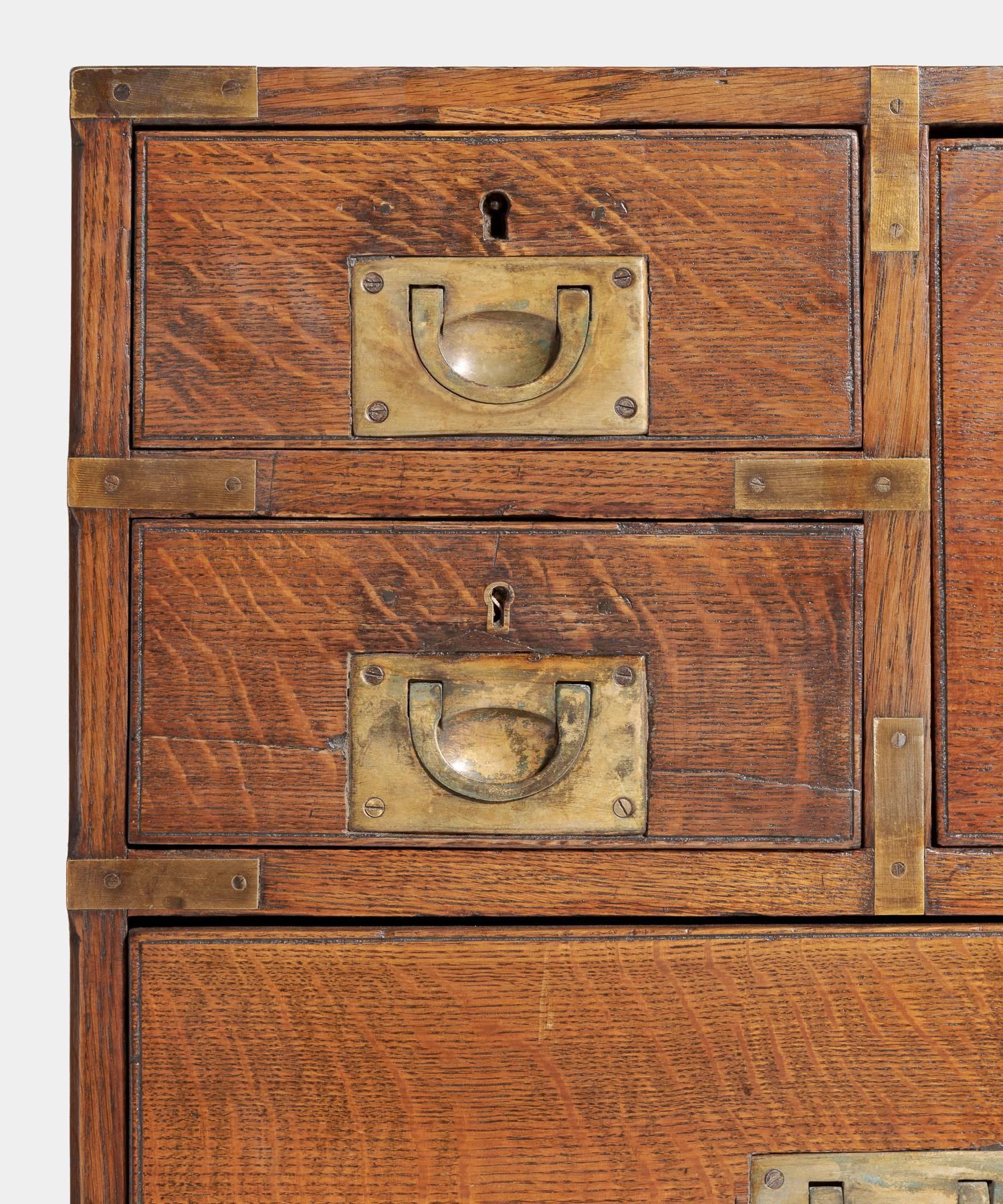 Early 20th Century Campaign Chest of Drawers, circa 1910