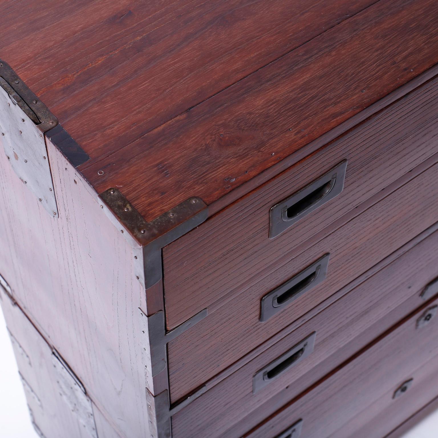 Campaign Chest of Drawers In Good Condition In Palm Beach, FL