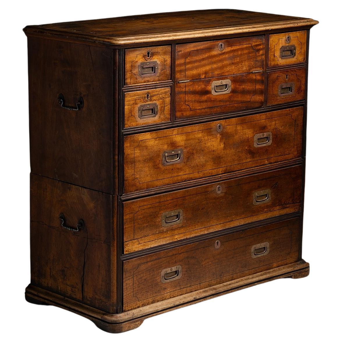 Campaign Chest of Drawers For Sale