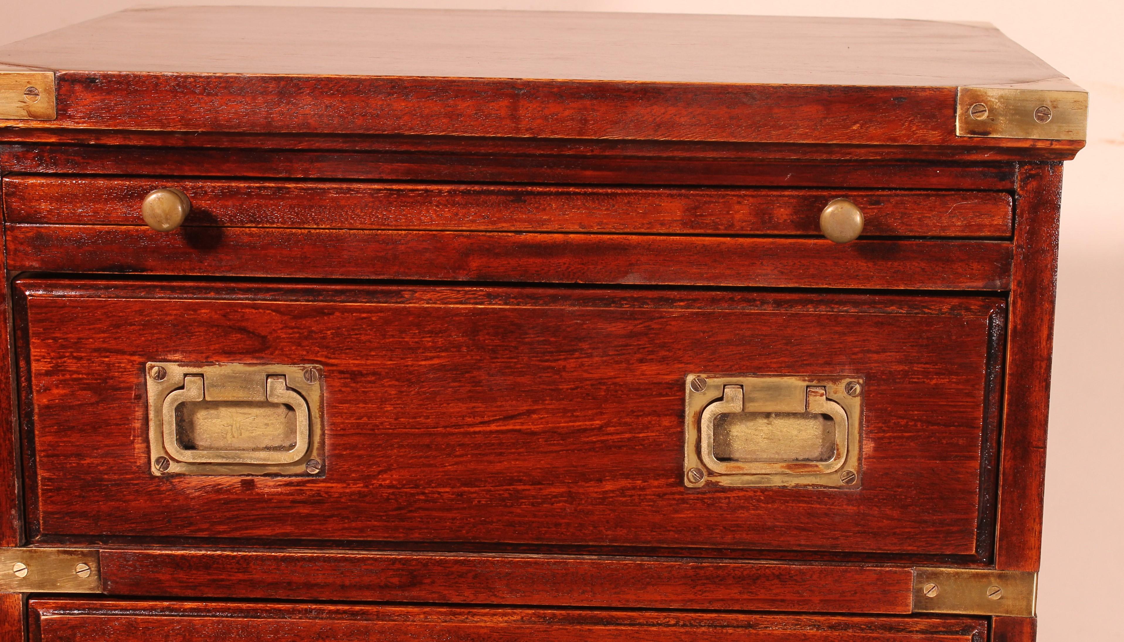 Campaign Chiffonier In Mahogany In Good Condition For Sale In Brussels, Brussels
