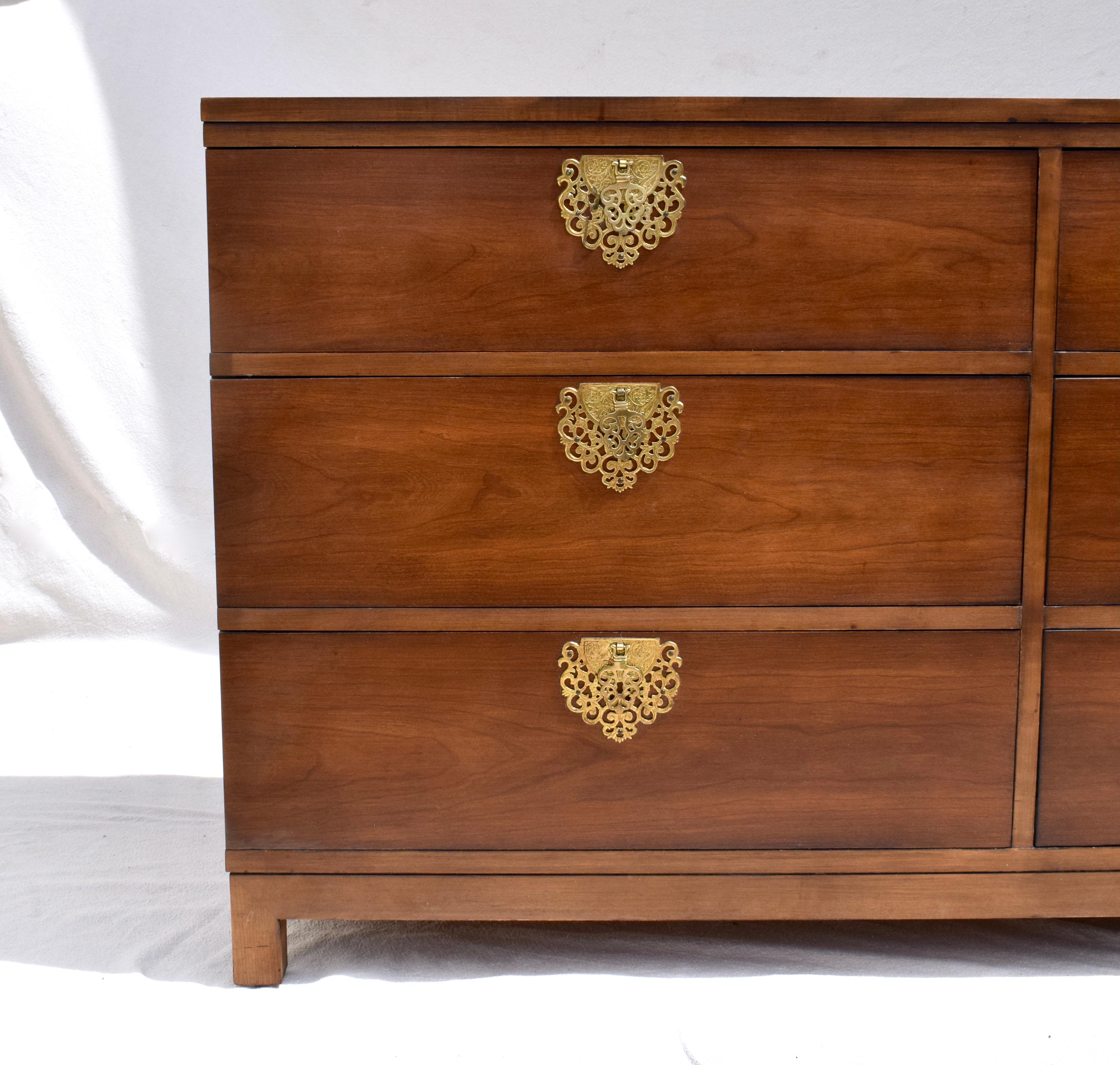 Campaign Chinoiserie Style Dresser by Drexel Heritage 4