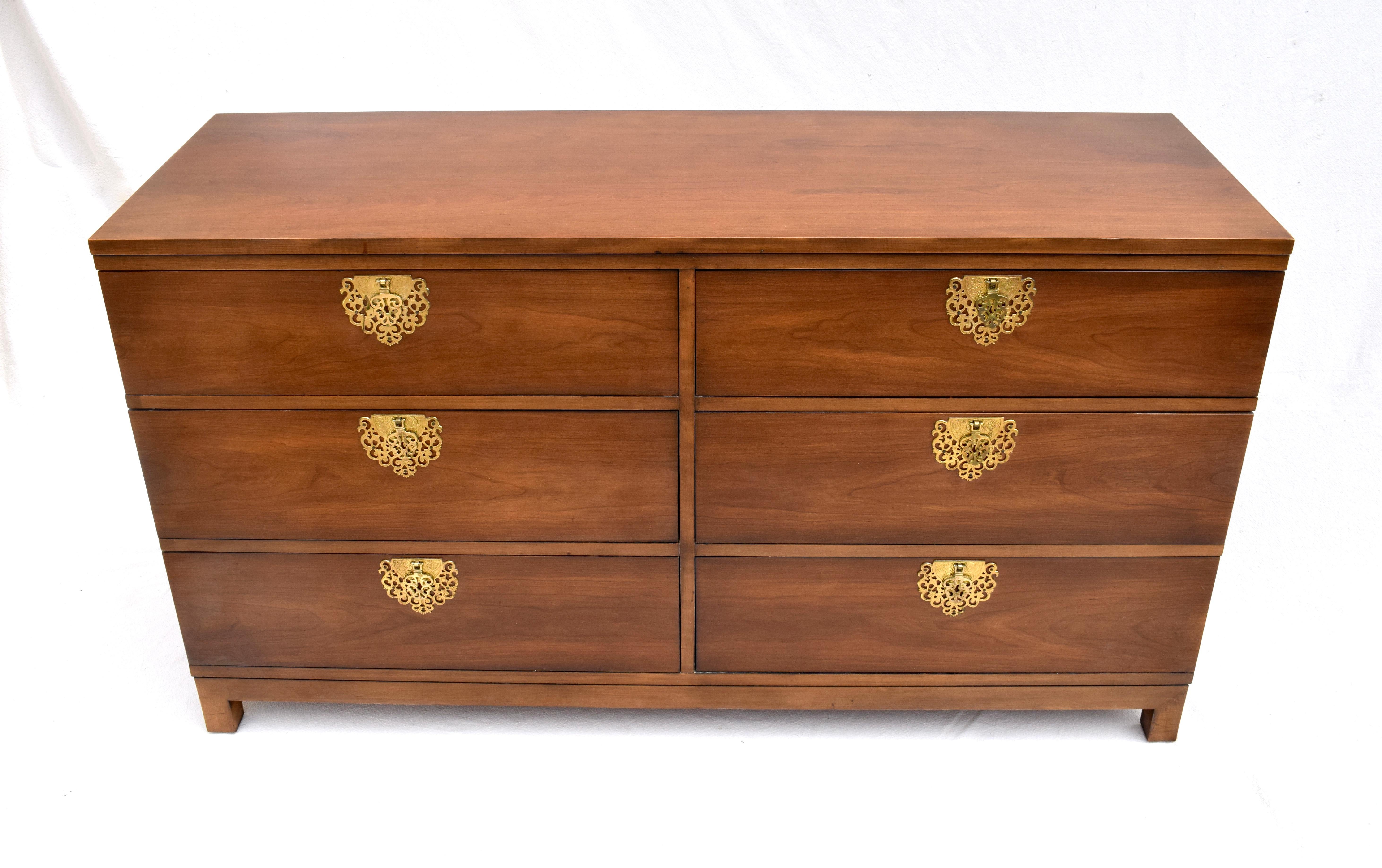 Campaign Chinoiserie Style Dresser by Drexel Heritage 3