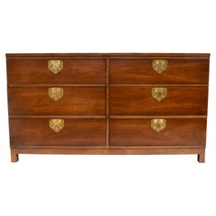 Vintage Campaign Chinoiserie Style Dresser by Drexel Heritage