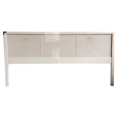 Campaign Cream and Brass Cane King Size Headbord