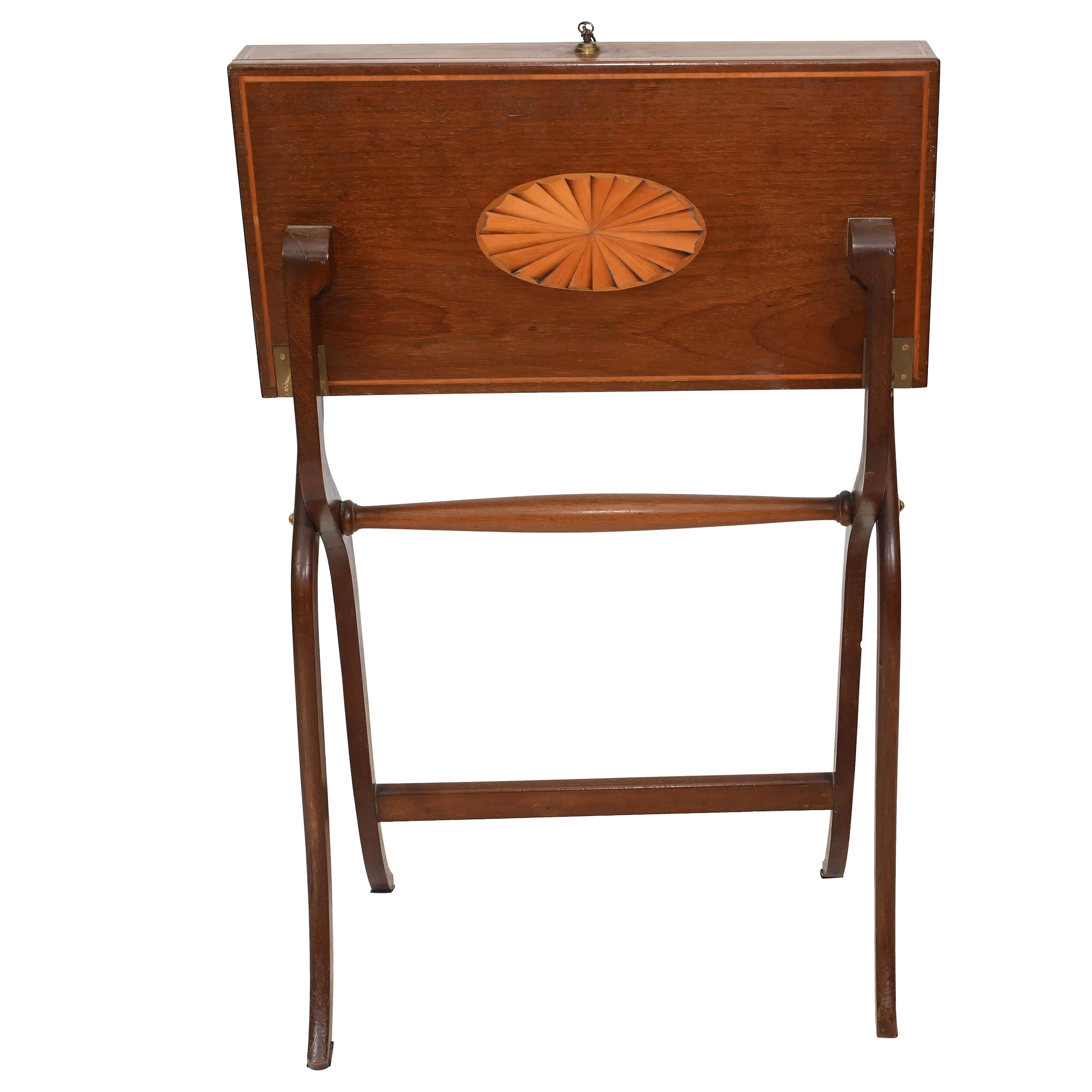 Campaign Desk Folding Travelling Antique Edwardian Secretary Desks 1910