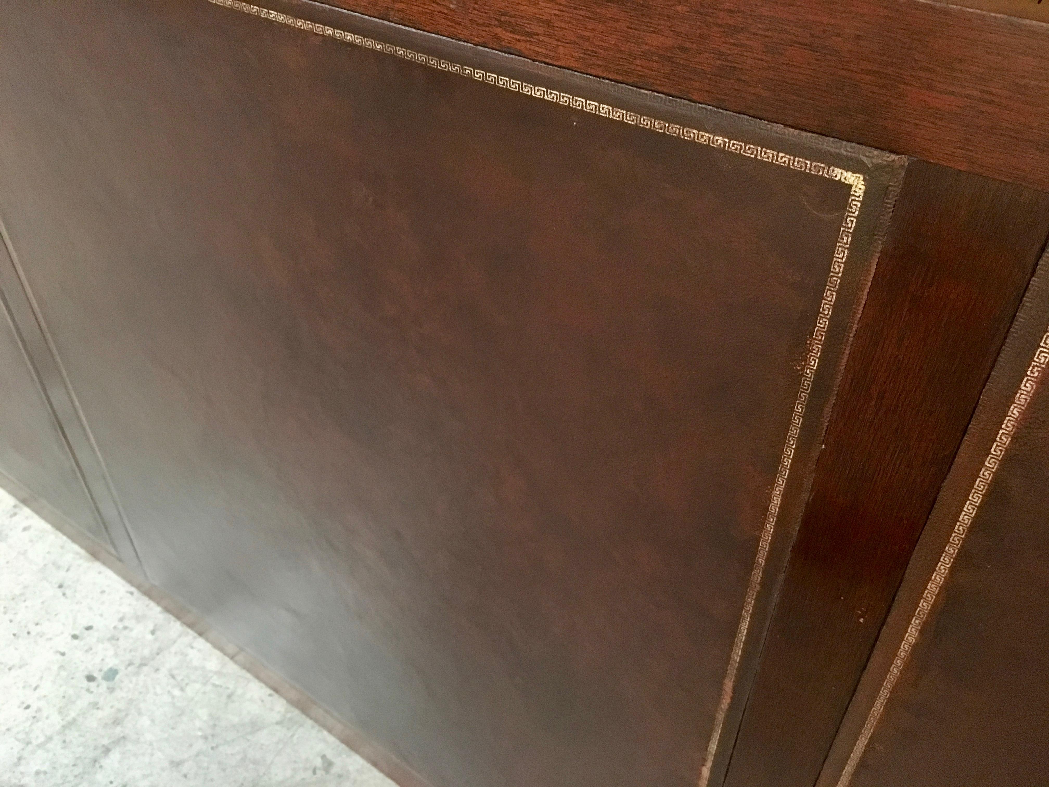 Campaign Desk of Mahogany and Leather  12