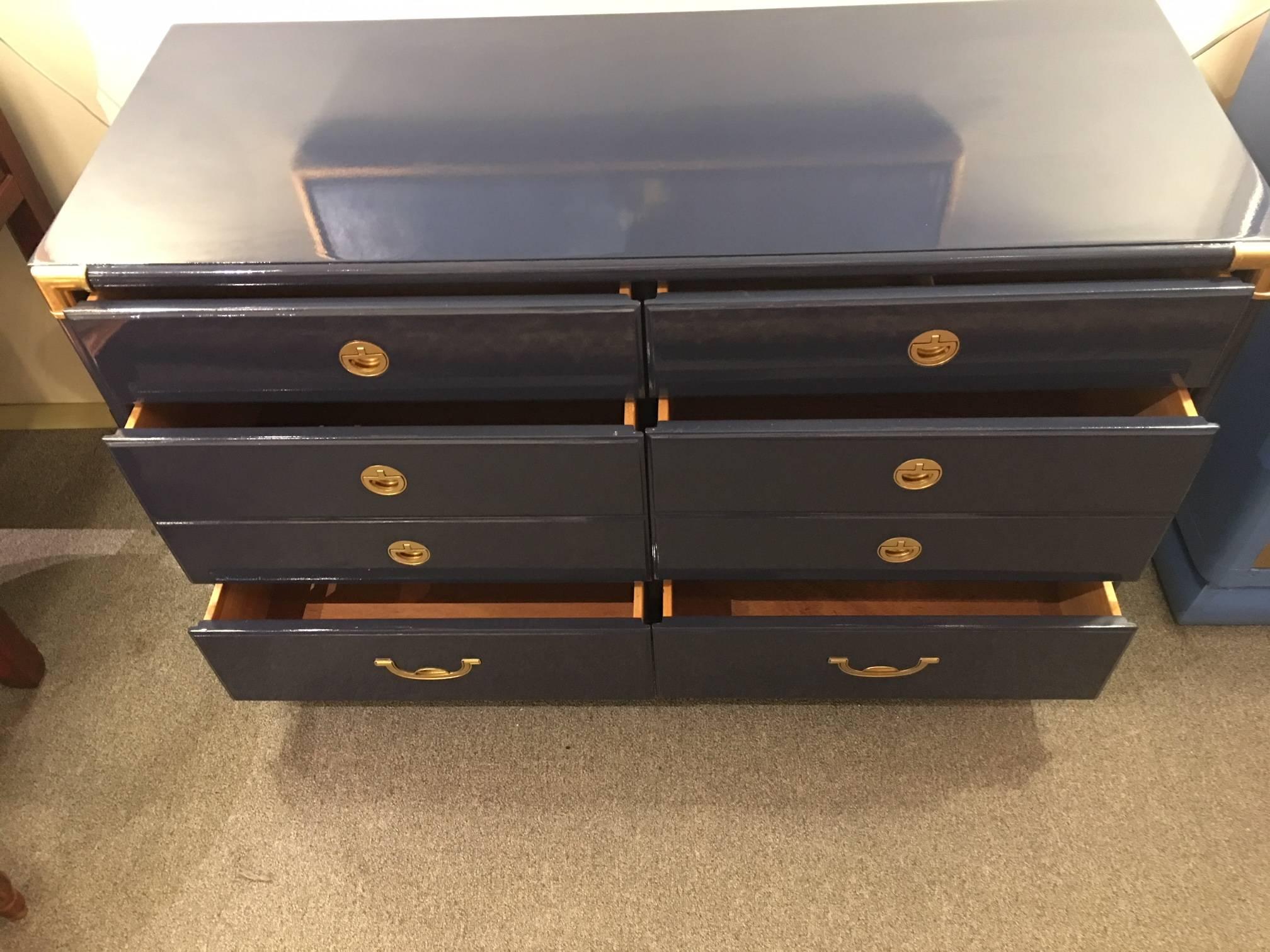 American Campaign Dresser by Dixie Lacquered in Old Navy