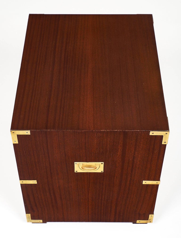 Campaign English Chest Side Tables at 1stdibs